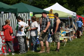 The busy Charity Stands at the 2009 Treacle Fair