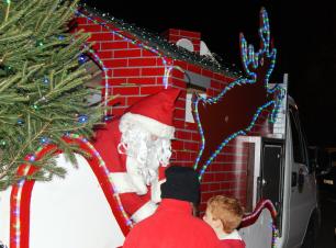 Dispensing good cheer to the children