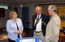 Club President Barry Germain talking to one of the participating groups
