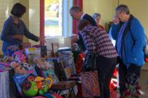 One of the busy stalls