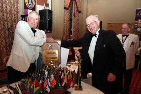 Martin Spooner receiving his award