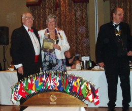 Geoff Wheeler receiving his award