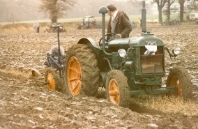 A Vintage Tractor Drawn Plough