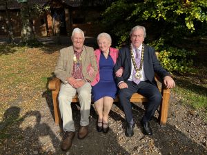 Lion President Robin Withey, Mrs Pat Fowler, The Mayor of Basingstoke Lion President Robin Withey, Mrs Pat Fowler, The Mayor of Basingstoke