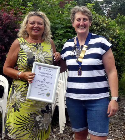 Vanessa Tolson-Goddard receives a Certificate of Appreciation
