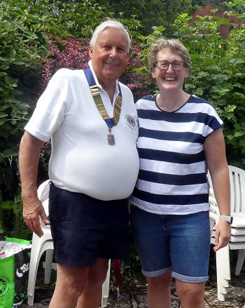 Incoming President John with Outgoing President Jane