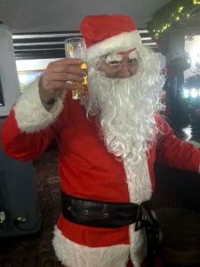 Santa with some well deserved sustenance