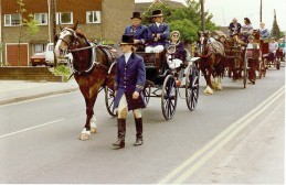 The procession heads up through Tadley