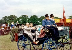 The procession heads into Saunders Field